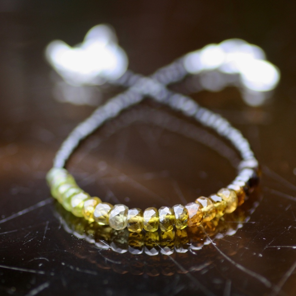 New Sterling Silver Garnet & Black Spinel Bracelet - January Birthstone